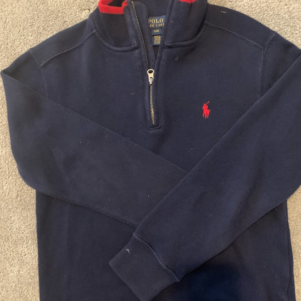 Boys Polo quarter zip sweater